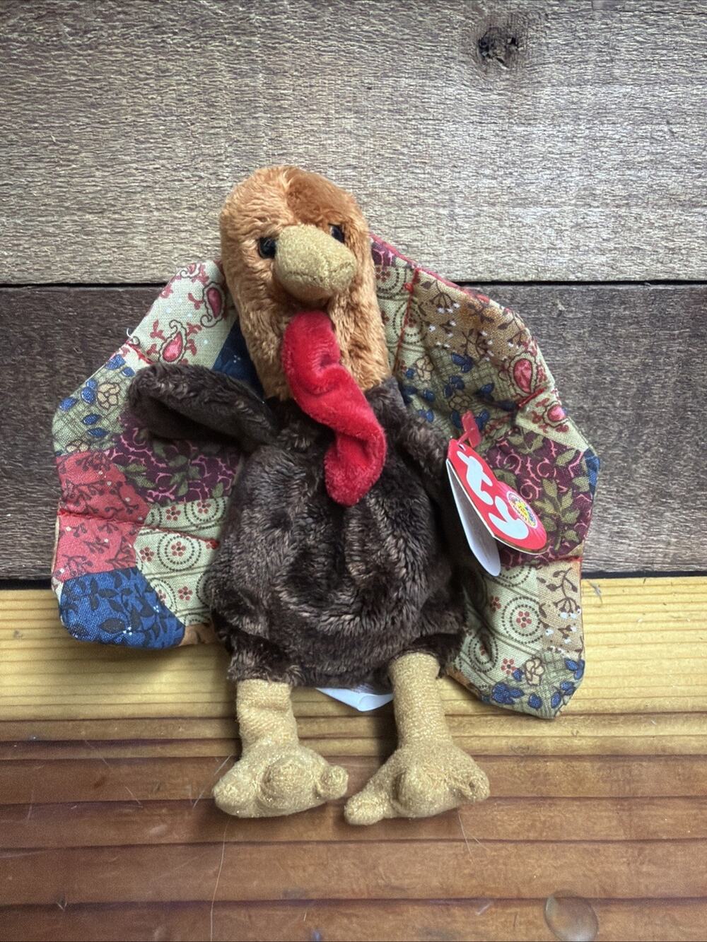 TY Beanie Baby Feastings Thanksgiving Turkey Plush Stuffed Animal With Tags